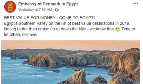 The Danish Embassy in Egypt recalls her nationals to visit Egypt  Photo